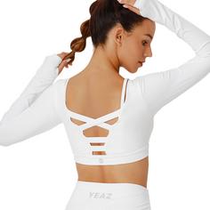 Rückansicht von YEAZ HORIZON Funktionstop Damen Secret White