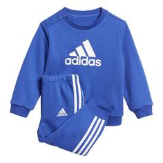 adidas Badge of Sport French Terry Jogginghose Sweatjacke Kinder Semi Lucid Blue / White