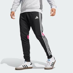 Rückansicht von adidas Tiro 25 Essentials Jogginghose Trainingshose Herren Black / Clear Grey / Real Magenta