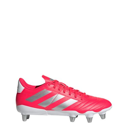 Rückansicht von adidas Kakari SG Rugbyschuh Rugbyschuhe Lucid Red / Silver Metallic / Cloud White