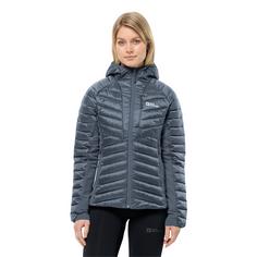 Rückansicht von Jack Wolfskin ROUTEBURN PRO INS JKT W Funktionsjacke Damen Graphite / Cool Grey