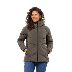 Rückansicht von Jack Wolfskin MARIENPLATZ JKT W Daunenjacke Damen cold coffee