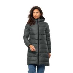 Rückansicht von Jack Wolfskin LENAUPLATZ COAT W Daunenmantel Damen slate green