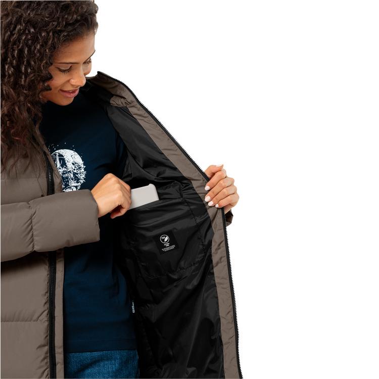 Jack Wolfskin Jack Wolfskin FROZEN LAKE COAT W Daunenmantel Damen - cold coffee - 5 | SportScheck