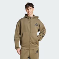 Rückansicht von adidas New adidas Z.N.E. Zip-Hoodie Hoodie Herren Olive Strata