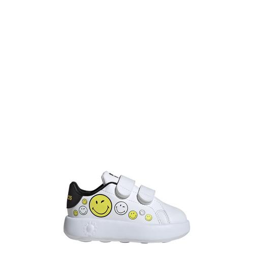 Rückansicht von adidas adidas Smiley Advantage Kids Schuh Sneaker Kinder Cloud White / Bright Yellow / Core Black