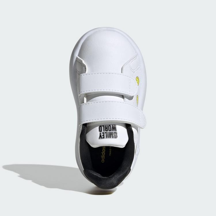 adidas adidas adidas Smiley Advantage Kids Schuh Sneaker Kinder - Cloud White / Bright Yellow / Core Black - 1 | SportScheck