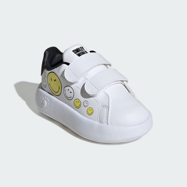 adidas adidas adidas Smiley Advantage Kids Schuh Sneaker Kinder - Cloud White / Bright Yellow / Core Black - 3 | SportScheck