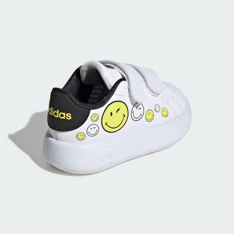 adidas adidas adidas Smiley Advantage Kids Schuh Sneaker Kinder - Cloud White / Bright Yellow / Core Black - 4 | SportScheck