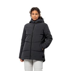 Rückansicht von Jack Wolfskin KAROLINGER LONG JKT W Funktionsjacke Damen phantom