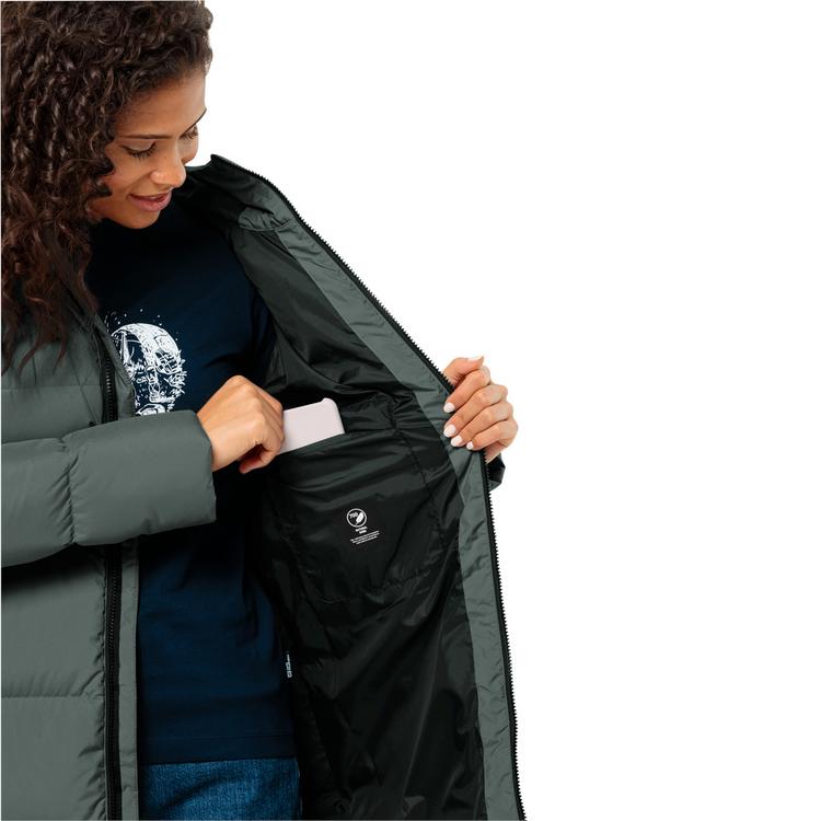 Jack Wolfskin Jack Wolfskin FROZEN LAKE COAT W Daunenmantel Damen - slate green - 5 | SportScheck