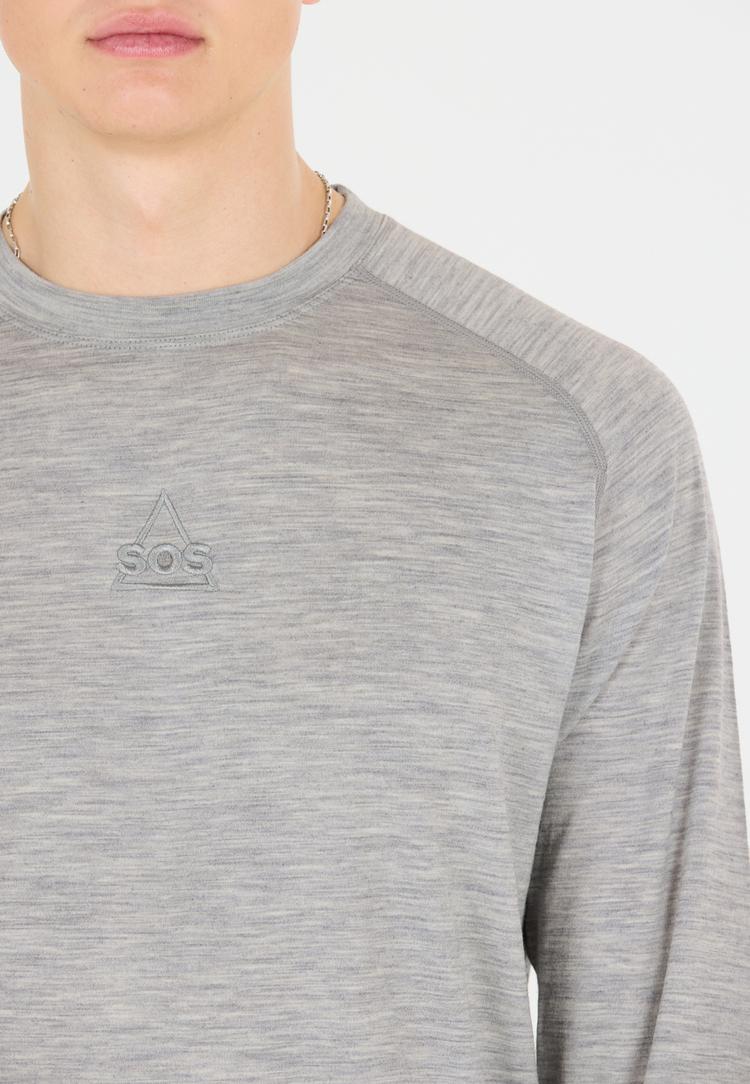 SOS SOS Nuuk Skishirt Herren - 1005 Light Grey Melange - 0 | SportScheck