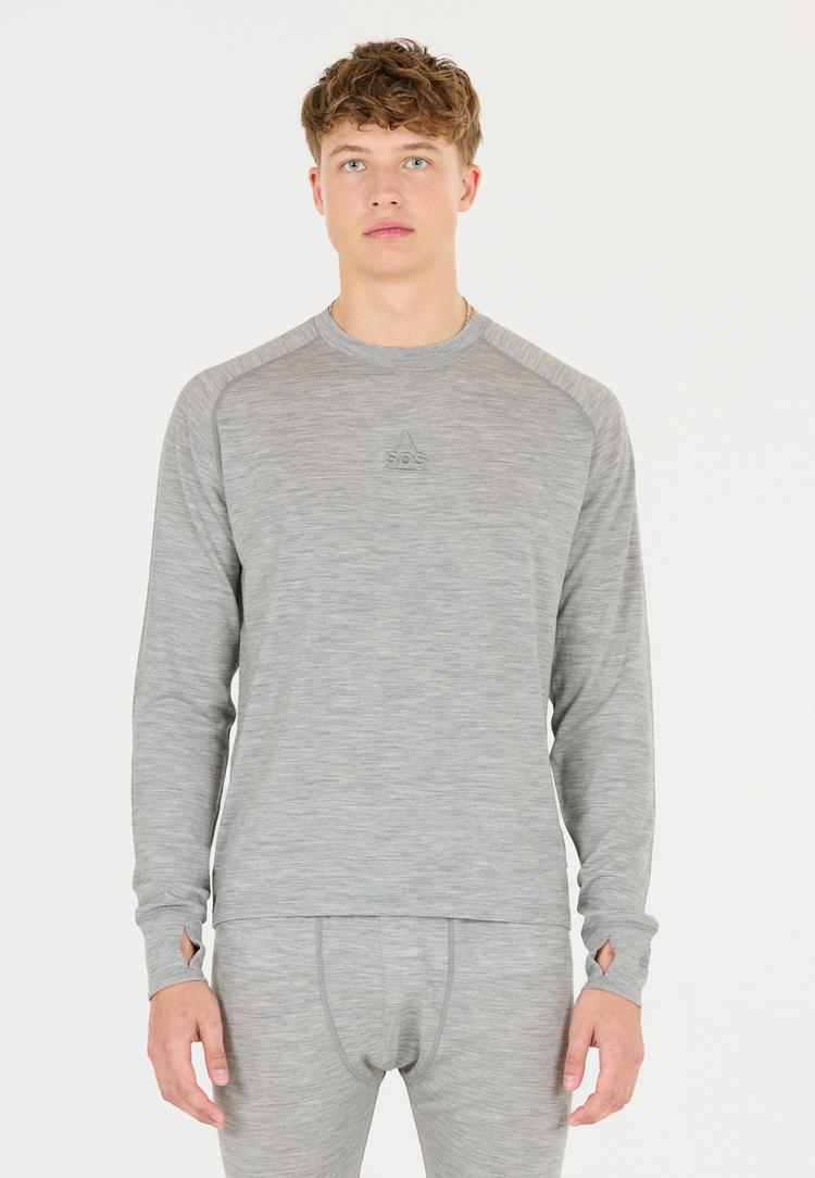SOS SOS Nuuk Skishirt Herren - 1005 Light Grey Melange - 2 | SportScheck