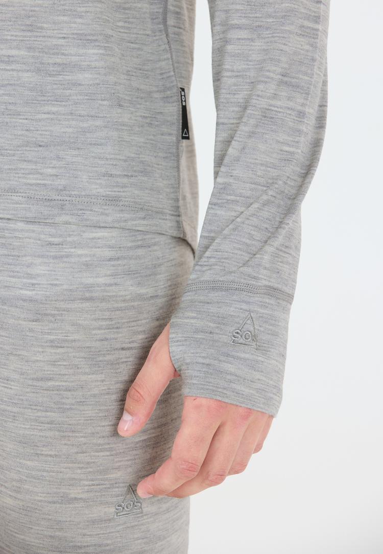 SOS SOS Nuuk Skishirt Herren - 1005 Light Grey Melange - 1 | SportScheck