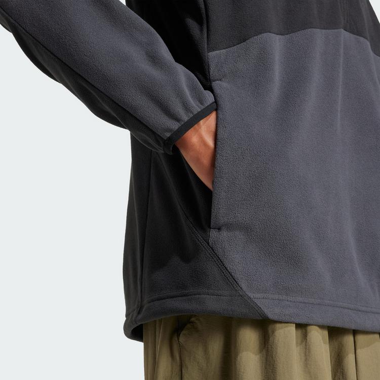 adidas adidas Terrex Multi Climawarm Fleece-Anorak Funktionssweatshirt Herren - Black / Carbon - 0 | SportScheck