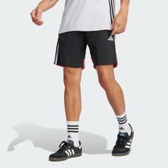 Rückansicht von adidas Tiro 25 Essentials Shorts Fußballshorts Herren Black / Clear Grey / Real Magenta