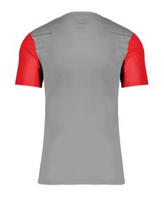 Rückansicht von Nike Trophy V Trikot Fußballtrikot Herren graurotschwarz