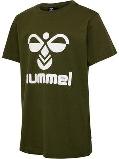 hummel hmlTRES T-SHIRT S/S 2-PK Funktionsshirt Kinder SIERRA/DARK OLIVE