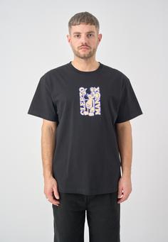 Rückansicht von Cleptomanicx Boxy Tee Thug Mouse Printshirt Herren Black