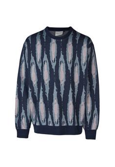 Cleptomanicx Boxy Crewneck Scratch Crew Longsweat Herren Sky Captain