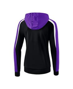 Rückansicht von Erima Liga 2.0 Kapuzenjacke Damen Trainingsjacke Damen schwarzlila