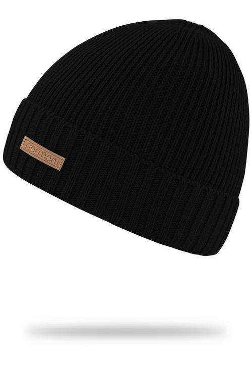 Rückansicht von normani Yuma Beanie Schwarz