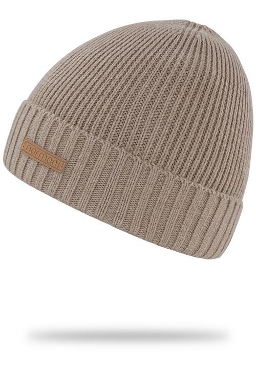 Rückansicht von normani Yuma Beanie Beige