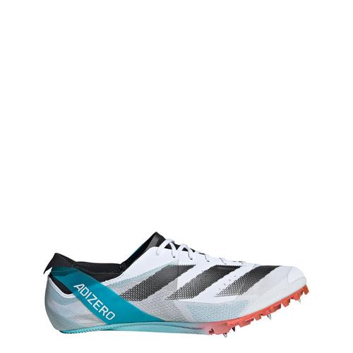 Rückansicht von adidas Adizero Finesse Leichtathletikschuh Laufschuhe Herren Cloud White / Core Black / Lucid Cyan