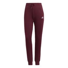 adidas Essentials French Terry Logo Hose Trainingshose Damen Victory Crimson / White