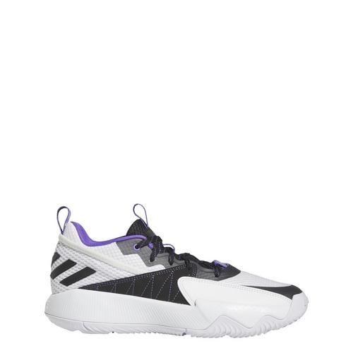 Rückansicht von adidas Dame Extply 2.0 Basketballschuh Basketballschuhe Cloud White / Core Black / Purple Rush