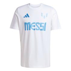 adidas Messi Name and Number Graphic T-Shirt Fanshirt Herren White
