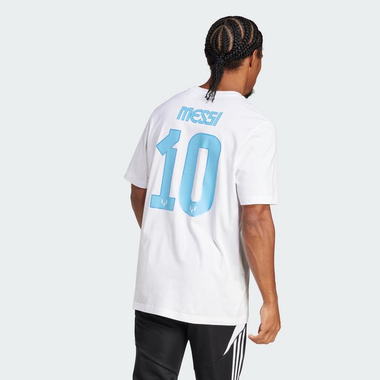 adidas adidas Messi Name and Number Graphic T-Shirt Funktionsshirt Herren - White - 1 | SportScheck