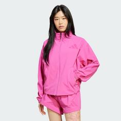 Rückansicht von adidas adidas Z.N.E. Woven Trainingsjacke Trainingsanzug Damen Semi Lucid Fuchsia