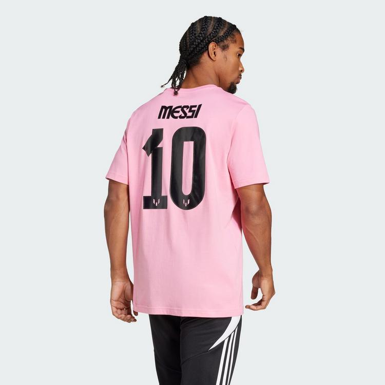 adidas adidas Messi Name and Number Graphic T-Shirt Funktionsshirt Herren - Easy Pink - 1 | SportScheck