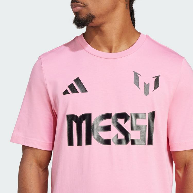 adidas adidas Messi Name and Number Graphic T-Shirt Funktionsshirt Herren - Easy Pink - 0 | SportScheck