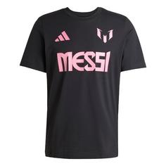 adidas Messi Name and Number Graphic T-Shirt Fanshirt Herren Black
