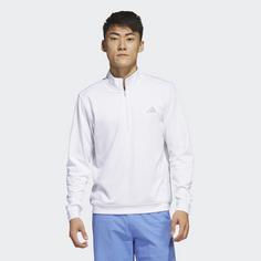 Rückansicht von adidas Elevated 1/4-Zip Pullover Funktionssweatshirt Herren White