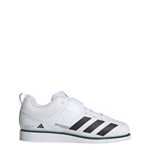 Rückansicht von adidas Powerlift 5 Gewichtheberschuh Fitnessschuhe Cloud White / Core Black / Collegiate Green