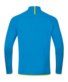 Rückansicht von JAKO Challenge Ziptop Funktionssweatshirt Herren blaugelb