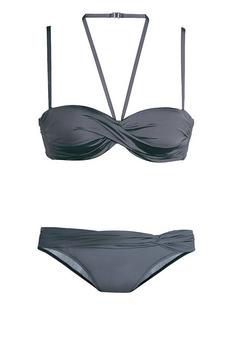 Lascana B&uuml;gel-Bandeau-Bikini Bikini Set Damen anthrazit