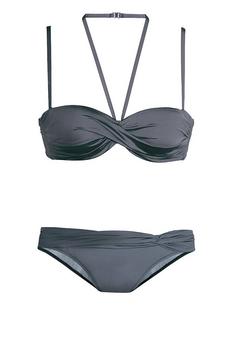 Lascana Bügel-Bandeau-Bikini Bikini Set Damen anthrazit