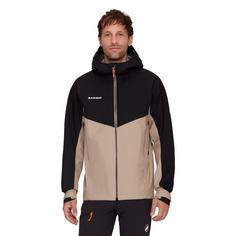 Rückansicht von Mammut GORE-TEX Crater IV HS Hooded Hardshelljacke Herren savannah-black