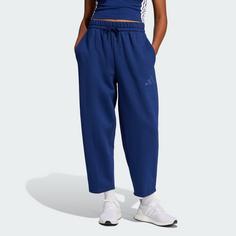 Rückansicht von adidas Essentials Contemporary Logo Barrel Hose Trainingshose Damen Dark Blue