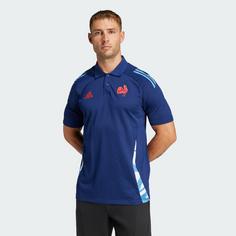 Rückansicht von adidas Frankreich Training Poloshirt Fanshirt Herren Dark Blue