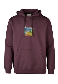 Cleptomanicx Boxy Hooded Durst Kapuzenshirt Herren Plum Perfect