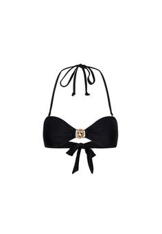 Moda Minx Amour Bandeau Top Bikini Oberteil Black