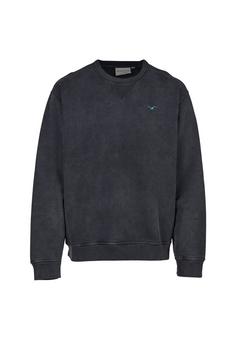 Cleptomanicx Ligull Washed Sweatshirt Herren Blue Graphite