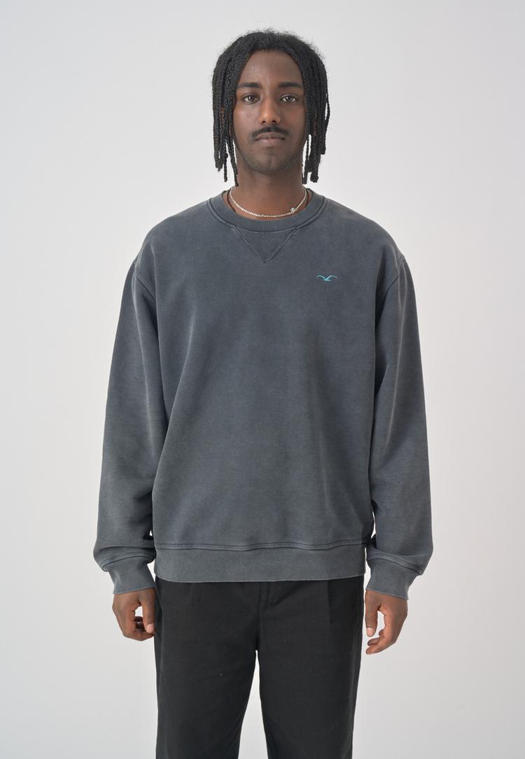 Cleptomanicx Cleptomanicx Ligull Washed Sweatshirt Herren - Blue Graphite - 0 | SportScheck