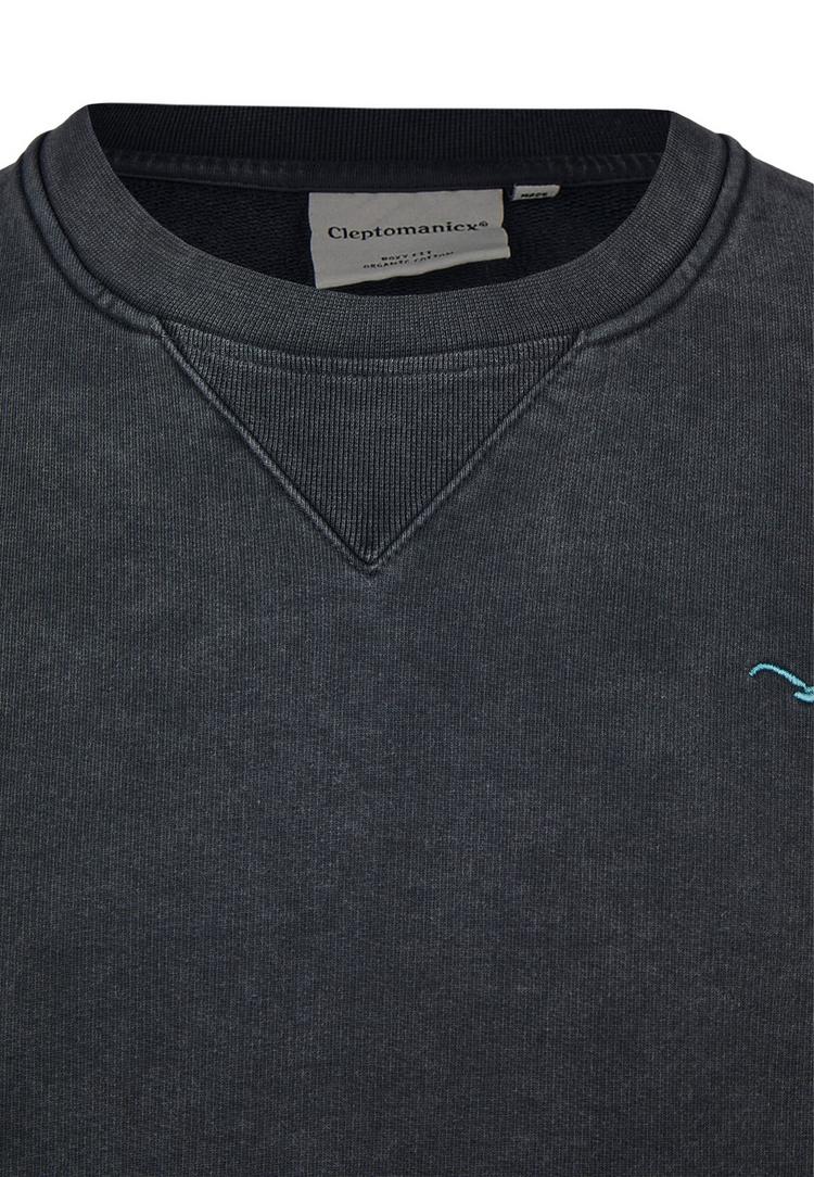Cleptomanicx Cleptomanicx Ligull Washed Sweatshirt Herren - Blue Graphite - 2 | SportScheck