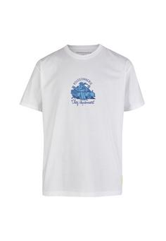 Cleptomanicx Poissonerie Printshirt Herren White